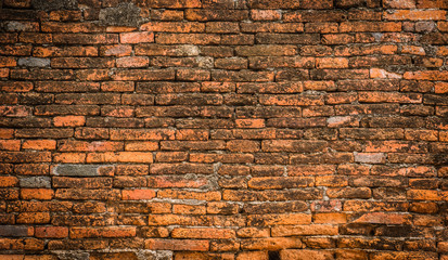 old red brick wall surface
