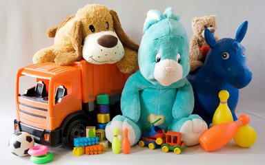 Toys - cheerful family