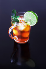 iced tea and lime
