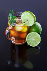 iced tea and lime