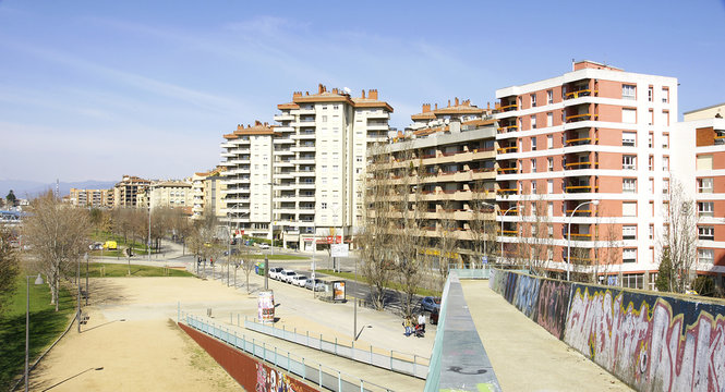 Panor&aacute;mica de Vic desde el puente de El Sucre, Barcelona