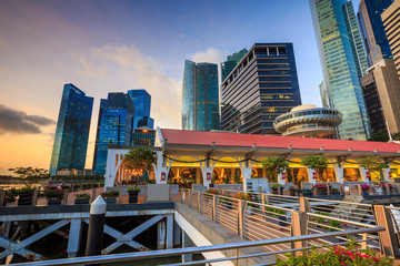 Fototapeta na wymiar Beuatiful sunrise in the morning at Singapore