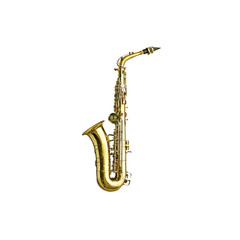 Fototapeta na wymiar Saxophon isoliert