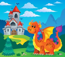 Obraz na płótnie Canvas Image with happy dragon theme 5