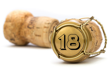 Champagnerkorken Jubiläum 18 Jahre