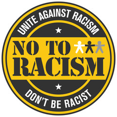 Naklejka premium no to racism