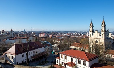 Fototapeta premium Panoramic view of Vilnius, Lithuania