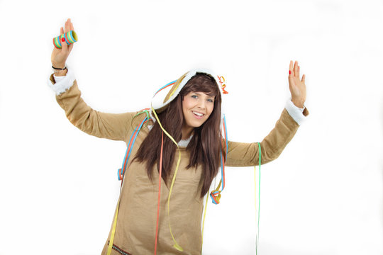 junge Frau im Eskimokost&uuml;m