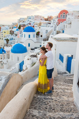 Obraz premium Love story Santorini