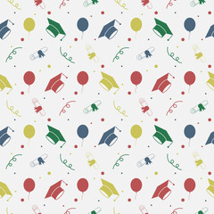 Seamless Graduation Celebration Pattern Background