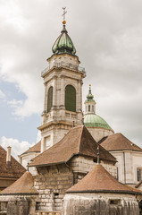 Fototapeta premium Solothurn, Altstadt, St. Ursenturm, Kathedrale, St. Ursen-Kathedrale, Baseltor, Schweiz