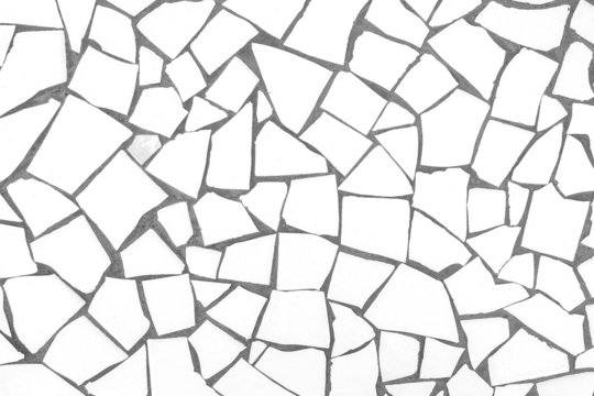 Background of white mosaic
