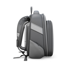 Black backpack side view