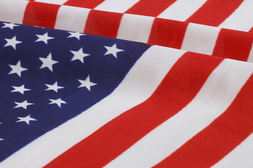 close up of United States flag