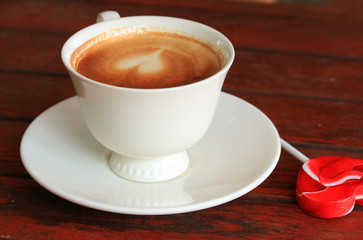 drinking coffee and candy sweet