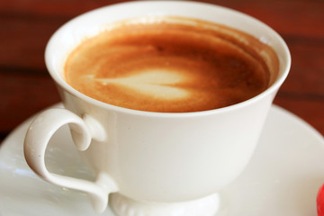 Vintage latte art coffee