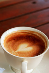 Vintage latte art coffee