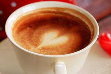 Vintage latte art coffee