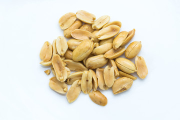 Group of nuts isolated on white background