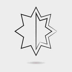 Star icon vector