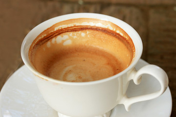 Vintage drinking coffee