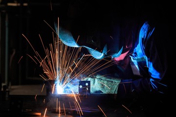 Welder is fabricated use gas metal arc welding process 