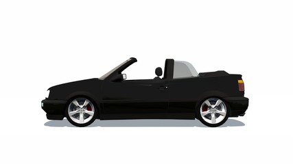 cabriolet - car  isolated on white background