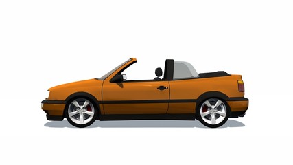 Obraz premium cabriolet - car isolated on white background