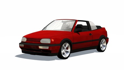 cabriolet - car  isolated on white background