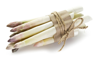 Shoots of white asparagus.