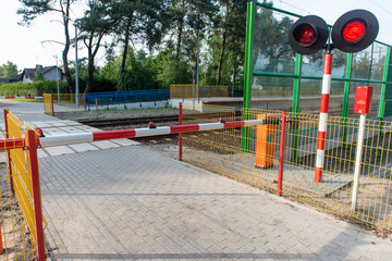 crossing the railway track