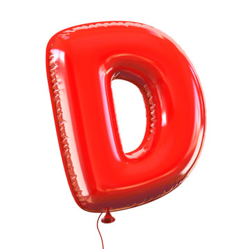 Balloon Font Letter D