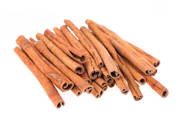 cinnamon stick on white background