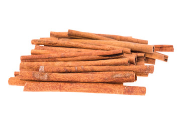 cinnamon stick on white background