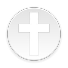 Religious cross button.