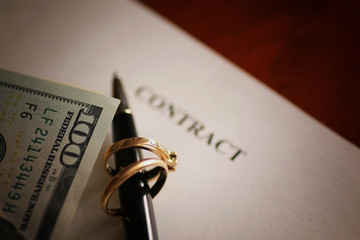 signature of the contract money