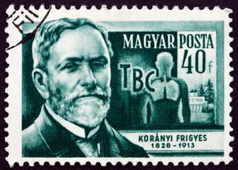 Postage stamp Hungary 1954 Frigyes Koranyi, Hungarian Physician
