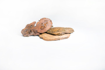Chinese herbs used in alternative medicine isolated on white bac