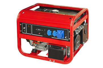 Portable generator on a white background