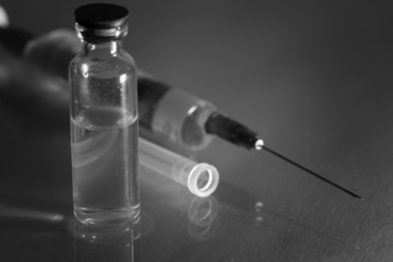 syringe and ampoule