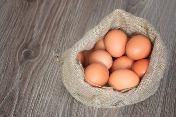 eggs burlap rustic style