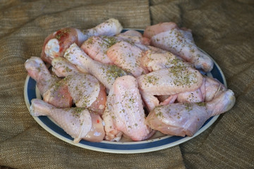 chicken wings and drumstick