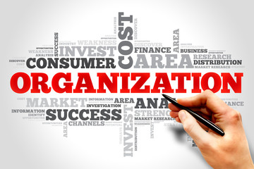 ORGANIZATION word cloud, business concept
