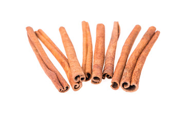 cinnamon stick on white background