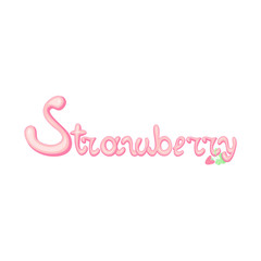 strawberry lettering
