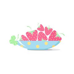 Strawberries on plate