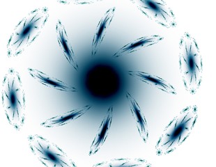 Fototapeta na wymiar Colorful fractal rings, digital artwork
