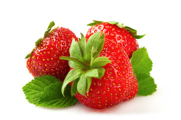 Ripe fresh strawberries.