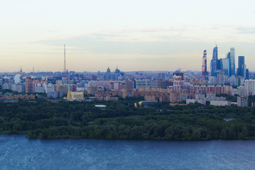 Fototapeta premium Landscape Moscow city, Moscow, Russia