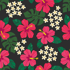Seamless hibiscus pattern © MarikoG